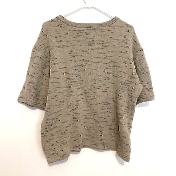 THADDEUS BONOBOS Mens Terry Beach Tee Tan ? Space Dye Short Sleeve Sweatshirt M - Picture 10 of 14